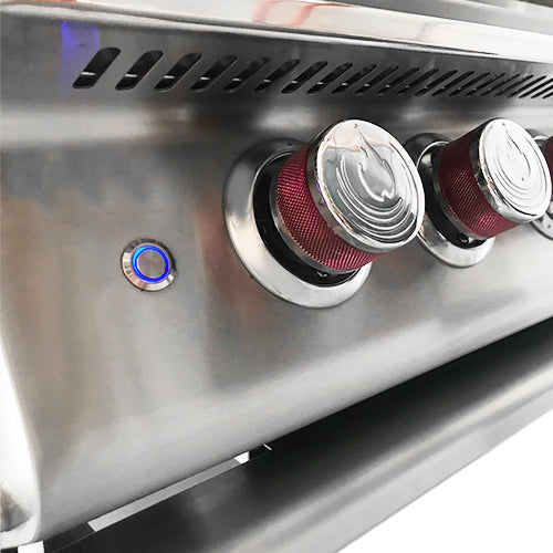 Cal Flame - BBQ Built In Grills P-Series 5 Burner with Lights, Rotisserie & Back Burner - BBQ19P05