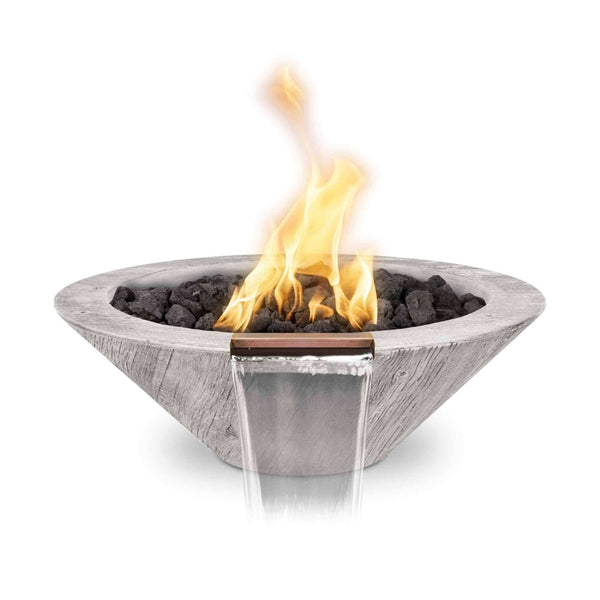 24" Cazo Wood Grain Fire and Water Bowl - OPT-24RWGFW