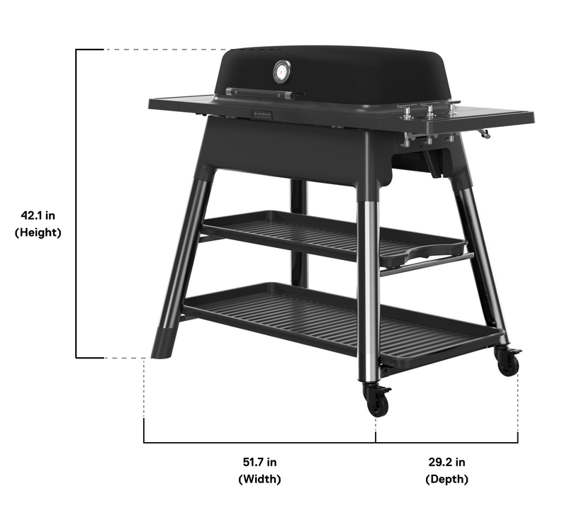 Everdure By Heston Blumenthal FURNACE 52-Inch 3-Burner Gas Grill With Stand