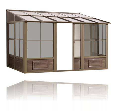 Gazebo Penguin - Florence Sand Wall Mounted Solarium Polycarbonate Roof