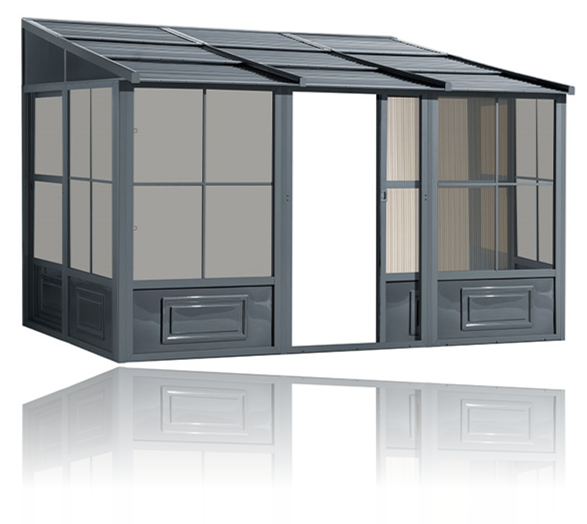 Gazebo Penguin - Florence Slate Wall Mounted Solarium with Metal Roof