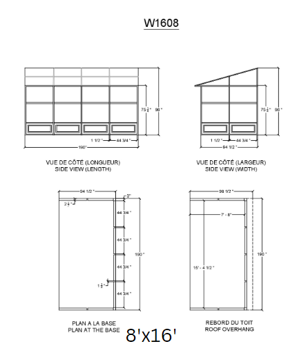 Gazebo Penguin - Florence Slate Wall Mounted Solarium with Metal Roof