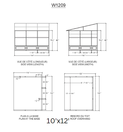 Gazebo Penguin - Florence Slate Wall Mounted Solarium with Metal Roof