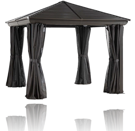 Gazebo Penguin - Venus Brown Gazebo with Metal Roof