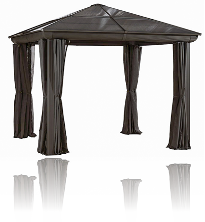 Gazebo Penguin - Venus Brown Gazebo with Polycarbonate Roof