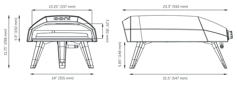 Ooni Koda 12 Gas Powered Pizza Oven - UU-P06A00