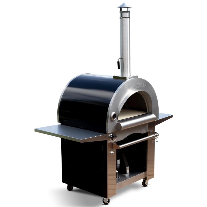 Pinnacolo - Ibrido Hybrid Gas/Wood Oven with Cart, 35,000 btu LP Burner, Includes Premium Accessory Package - PPO-1-03