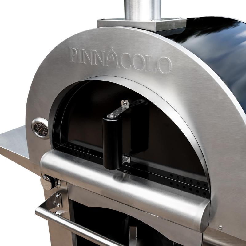 Pinnacolo - Ibrido Hybrid Gas/Wood Oven with Cart, 35,000 btu LP Burner, Includes Premium Accessory Package - PPO-1-03