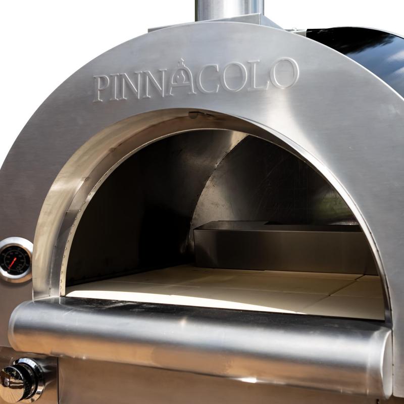 Pinnacolo - Ibrido Hybrid Gas/Wood Oven with Cart, 35,000 btu LP Burner, Includes Premium Accessory Package - PPO-1-03