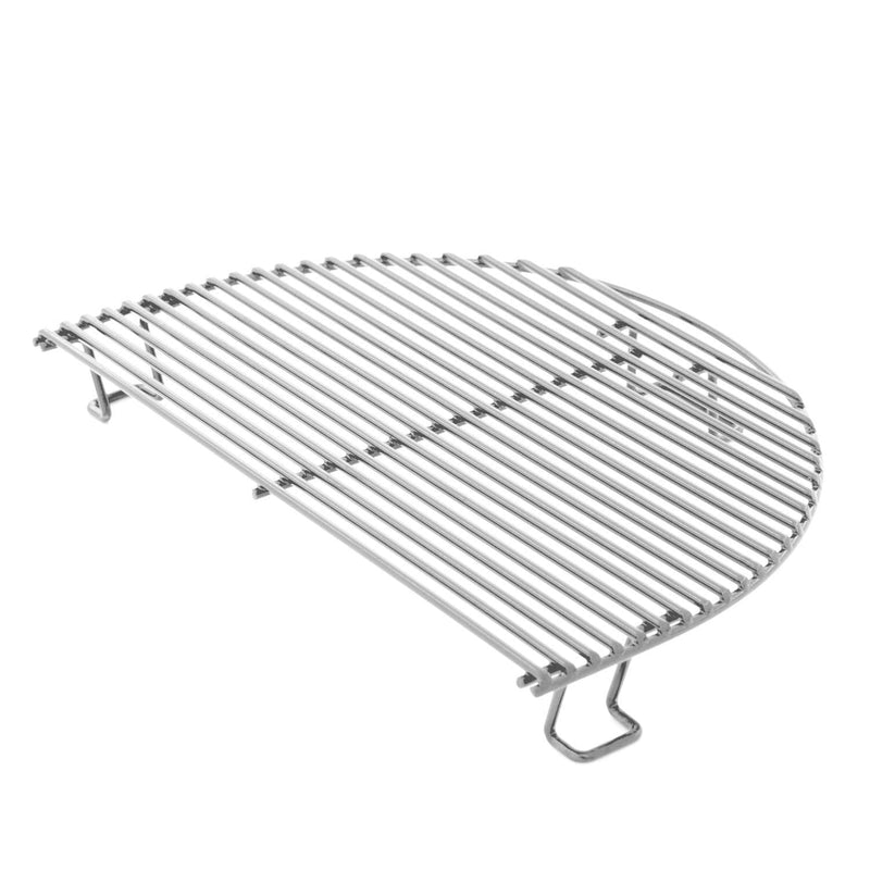 Primo All-In-One Oval XL 400 Ceramic Kamado Grill With Cradle, Side Shelves, And Stainless Steel Grates - PGCXLC