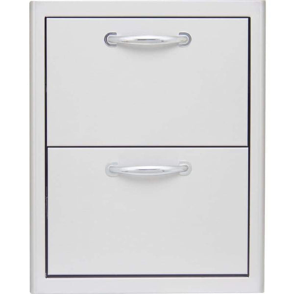 Blaze 16" Double Access Drawer in Stainless Steel finish (BLZ-DRW2-R)