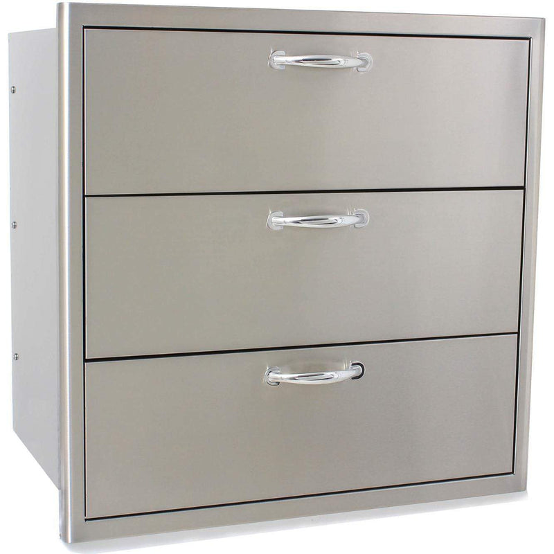 Blaze 30" Triple Access Drawer in Stainless Steel (BLZ-30W-3DRW)