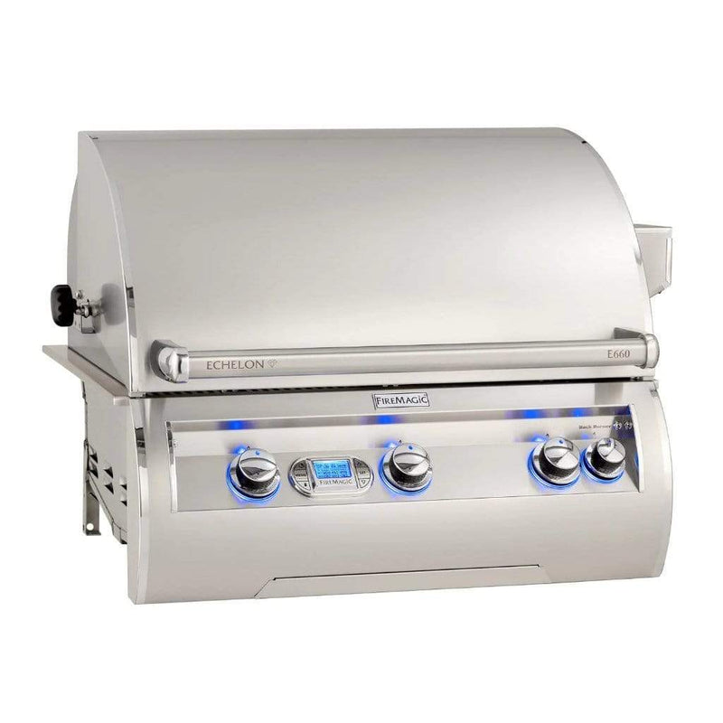 Fire Magic 30" 3-Burner Echelon Diamond Built-In Gas Grill w/ Rotisserie & Digital Thermometer (E660i)