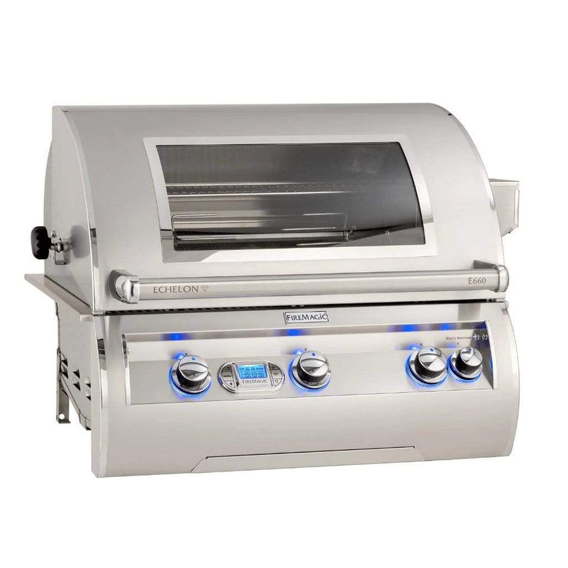 Fire Magic 30" 3-Burner Echelon Diamond Built-In Gas Grill w/ Rotisserie & Digital Thermometer (E660i)