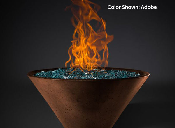 Slick Rock Concrete - RidgeLine Series Conical Fire Bowl - Match Lit