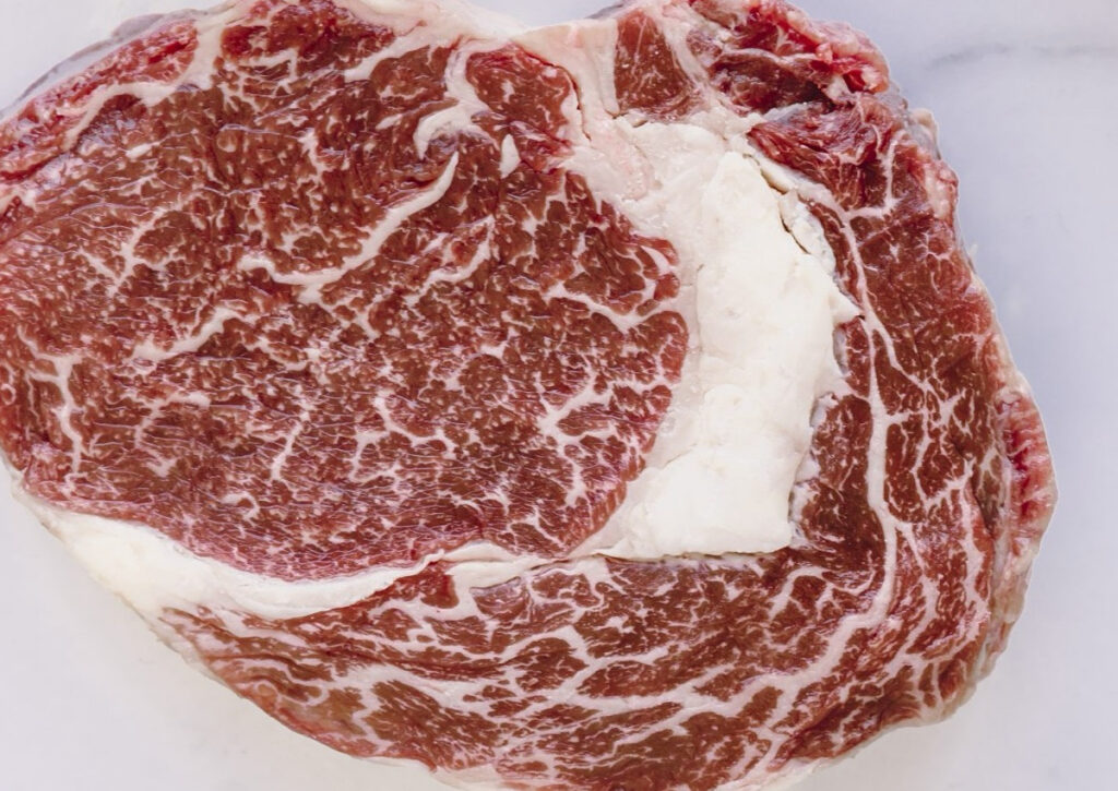 Wagyu Ribeye, MB4-5, Marbling close-up