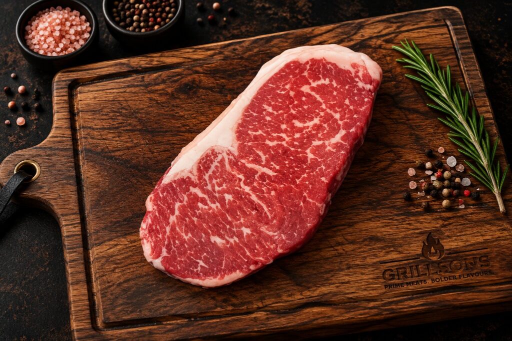 Striploin (Faux-Filet), Raw